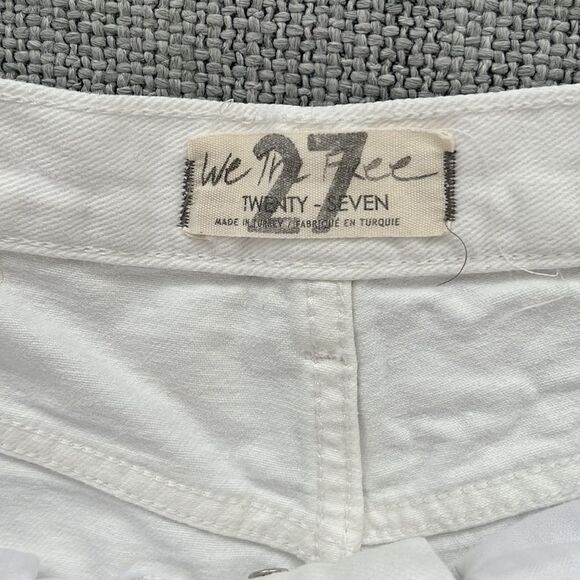Free People Maggie Midrise Jean Shorts White Size 27 - Picture 7 of 9